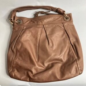 COACH Parker Large Brown Bronze Leather CrossBody Shoulder Hobo HandBag